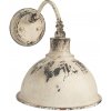 Kovová vintage nástenná lampa patina