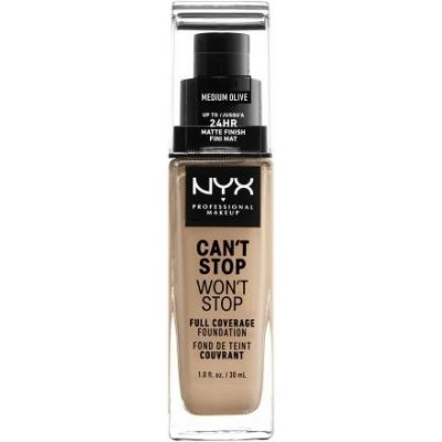 NYX Professional Makeup Can't Stop Won't Stop vodoodolný tekutý make-up 09 Medium Olive 30 ml
