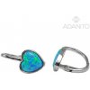 ADANITO SSN024806LB - Strieborné opálové náušnice srdiečka
