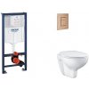 Grohe Rapid SL - Set predstenovej inštalácie, klozetu, dosky SoftClose a tlačidla Skate Cosmopolitan, kefovaný Warm Sunset SANI11BB4123
