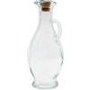 Sklenená karafa z hrubého skla s korkovou zátkou 210ml