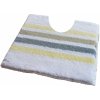 ROUTNER Kúpeľňová predložka RAGUSA Biela 10201 - Biela / 60 x 60 cm WC s výkrojom 10201