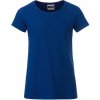 James & Nicholson Klasické dievčenské tričko z biobavlny 8007G Tmavá královská modrá