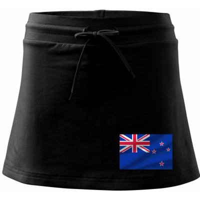 Nový Zéland fotka vlajky športová sukne two in one čierna