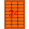 Etikety, 64x33,9 mm, farebné, zaoblené rohy, APLI, neónové oranžové, 480 etikiet bal
