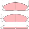 Sada brzdových platničiek kotúčovej brzdy TRW GDB1017