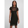 Urban classics Ladies Mesh Double Layer Dress black