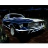 Diamondi Diamantové maľovanie - MODRÉ AUTO FORD MUSTANG Rámovanie: vypnuté plátno na rám, Rozmer: 40x50 cm
