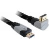 Delock HDMI prepojovací kábel Zástrčka HDMI-A 2 m čierna, sivá 82994 guľatý, 4K UHD, pozlátené kontakty, krútený HDMI kábel; 82994