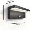 Vonkajšie nástenné svietidlo Philips LED Bustan UE, senzor, 4 000 K - 872016925741200