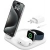 Belkin BOOST CHARGE™ Qi2 15W 3v1 Magnetický nabíjecí stojan, skládací, bílá WIZ029vfWH
