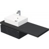 Skrinka do kúpeľne s umývadlom Intedoor DESK 3D čierna matná 130,5 x 44,4 x 50,2 cm DE 54 3D 130 L STORM 1Z U129