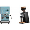 Profitec GO, blue + Eureka Mignon Single Dose PRO, Black & Oak