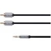 Kabel Kruger&Matz Jack 3.5mm - RCA (Cinch) x2 1.8m srebrny (KM0310)
