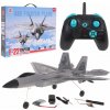 JOKO RC Lietadlo Stíhačka RAPTOR-22 na diaľkové ovládanie s LED svetlom, sivé