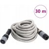 ZÁHRADNÁ HADICA S ROZPRAŠOVACIOU TRYSKOU STRIEBORNÁ 30 M OCEĽOVÁ