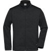 James & Nicholson Mikina Strong JN 862, pletený fleece, pánská COT02086280805-black/black 2XL Černá/černá