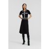 ŠATY KARL LAGERFELD S SLV KNIT DRESS BLACK/WHITE