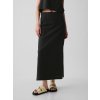 GAP Ľanová maxi sukňa Čierna XS Čierna Čierna