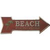Ceduľa Beach 46x16 cm Plechová tabuľa