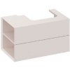 Ravak Lite - Umývadlová skrinka 80x45x43 cm, 2 zásuvky, Alabaster Pink X000001878