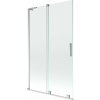 Mexen Velar L, 2-krídlová posuvná vaňová zástena 110 x 150 cm, 8mm číre sklo, chrómový profil, 896-110-003-01-01