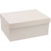 Darčeková krabica s vekom 350x250x150/40 mm, sivá