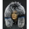 Špongr Kožušinový lem golier na kapucni z fínskeho mývala 1020 BLACK & WHITE