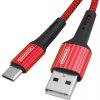 USB kábel SOMOSTEL TYP-C 3,6A RÝCHLA NABÍJAČKA 3,0 1m POWERLINE červený SMS-BW06