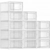 SONGMICS 12-dielna sada krabíc na topánky do veľkosti 44 – prehľadné LSP12SWT