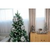 Kvet MagicHome Vianoce, Poinssetia, strieborná, stonka, 38 cm, veľkosť kvetu: 24 cm