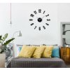 Čierne nalepovacie hodiny do spálne