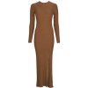 Les Petites Bombes Dlhé šaty MICHELE Hnedá