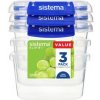 Sistema Krabička na potraviny sada 3 ks 2 klipy 400 ml