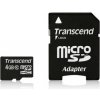 Transcend microSDHC 4GB class 10 + adapter TS4GUSDHC10