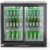 Chladnička typu Back Bar s dvojitými posuvnými dverami, Arktic, 197L, Čierna, 220-240V/160W, 900x520x(H)865mm