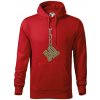 50 rokov na krku reťaz - Mikina pánska Cape s kapucňou - 3XL ( Červená )