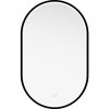 EBS Emilia Oválne zrkadlo 50 x 80 cm so svetlom LED a senzorom, čierny rám