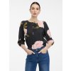 Čierna dámska blúzka s kvetinovým vzorom ORSAY 36