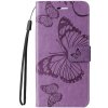 PROTEMIO 89168 ART BUTTERFLY Peňaženkový obal pre Motorola Edge 50 Neo fialový