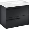 Laufen Ardo Skříňka s umyvadlem 80 cm, P, černá mat, madlo černá mat ARDO80PCMC 1 set