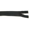 Nedeliteľný jemný plastový špirálový zips (veľkosť číslo 3) rôzne farby - dĺžka 12 cm - 60 cm 14 cm Čierna