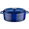 Hrnec LAVA Metal Hrnec litinový oválný, modrý, obsah 4,8 l, průměr 29 cm (LVOTC29K2BLU)