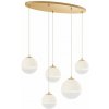 REDO 01-2272 BERRY závesné svietidlo 5xE27 zlatá, biela