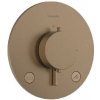 Hansgrohe Ecostat Comfort S - Termostatická batéria pod omietku, na 2 spotrebiče, kefovaný bronz 33718140