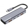 Canyon DS-18, USB-C Hub, 5 portov, 1x USB-C 5V DC nabíjanie, 2x USB-C, 10Gbps, 2xUSB 3.2 port, kompaktný CNS-TDS18