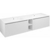 Sapho LOREA skrinka s dvojumývadlom 161x46x51,5cm (70+20+70cm), biela matná LE070-3131-07