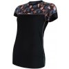 Sensor Merino Impress Čierna/floral dámske funkčné tričko - M