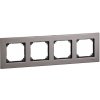 Rámček 4-násobný kov sivá rhódiová Merten ElegM (Schneider)
