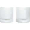 Ferm Living Poháre na vodu Ripple Tumbler set 2 ks, clear